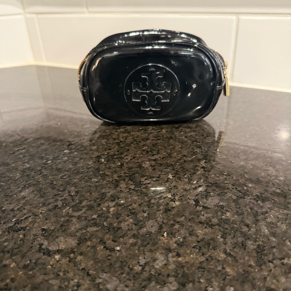 Tory Burch Black Patent Leather Pouch